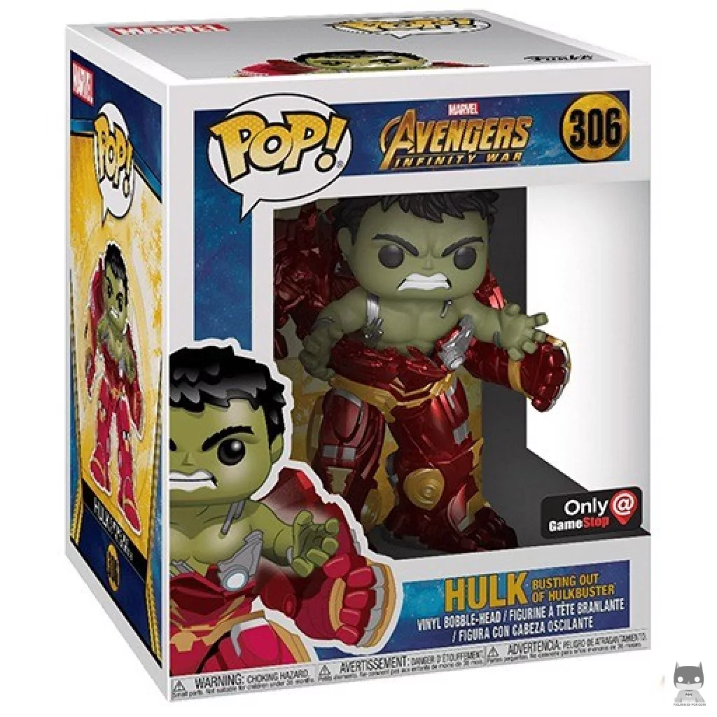 Figura Funko Pop! Hulk (con Hulkbuster) (Supersized) en su caja
