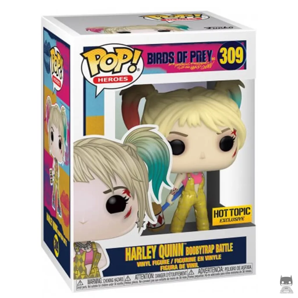 Figura Funko Pop! Harley Quinn batalla con trampas en su caja