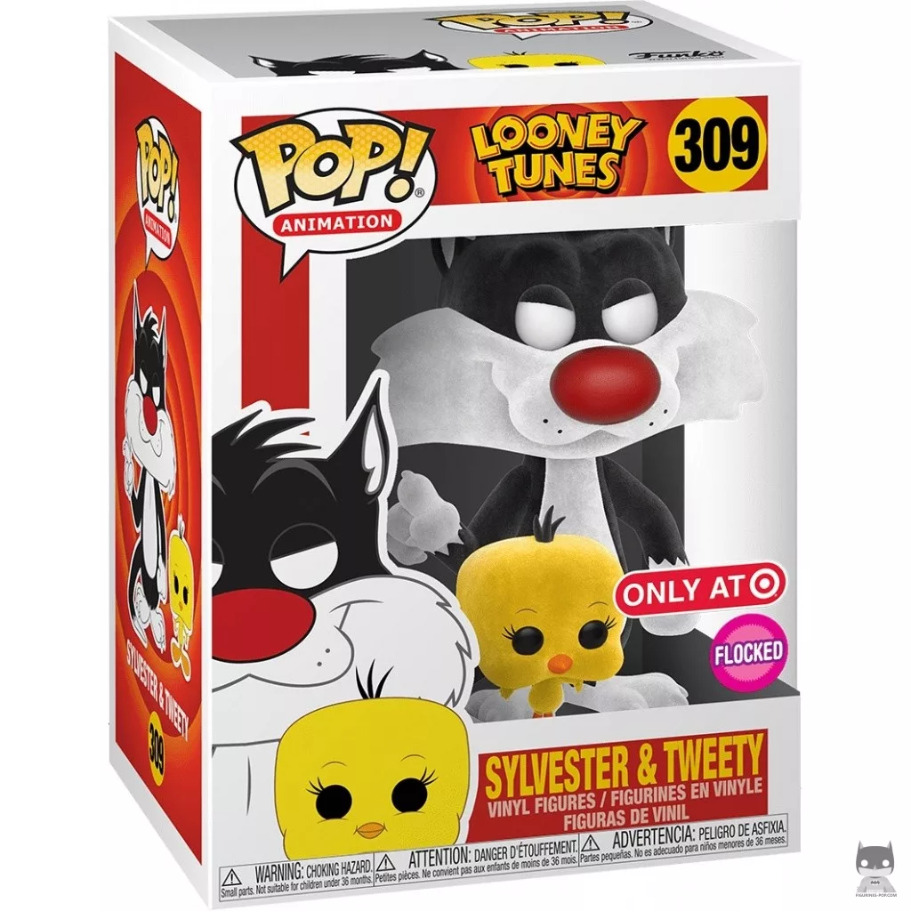 Figura Funko Pop! Silvestre & Piolín (Flocado) en su caja