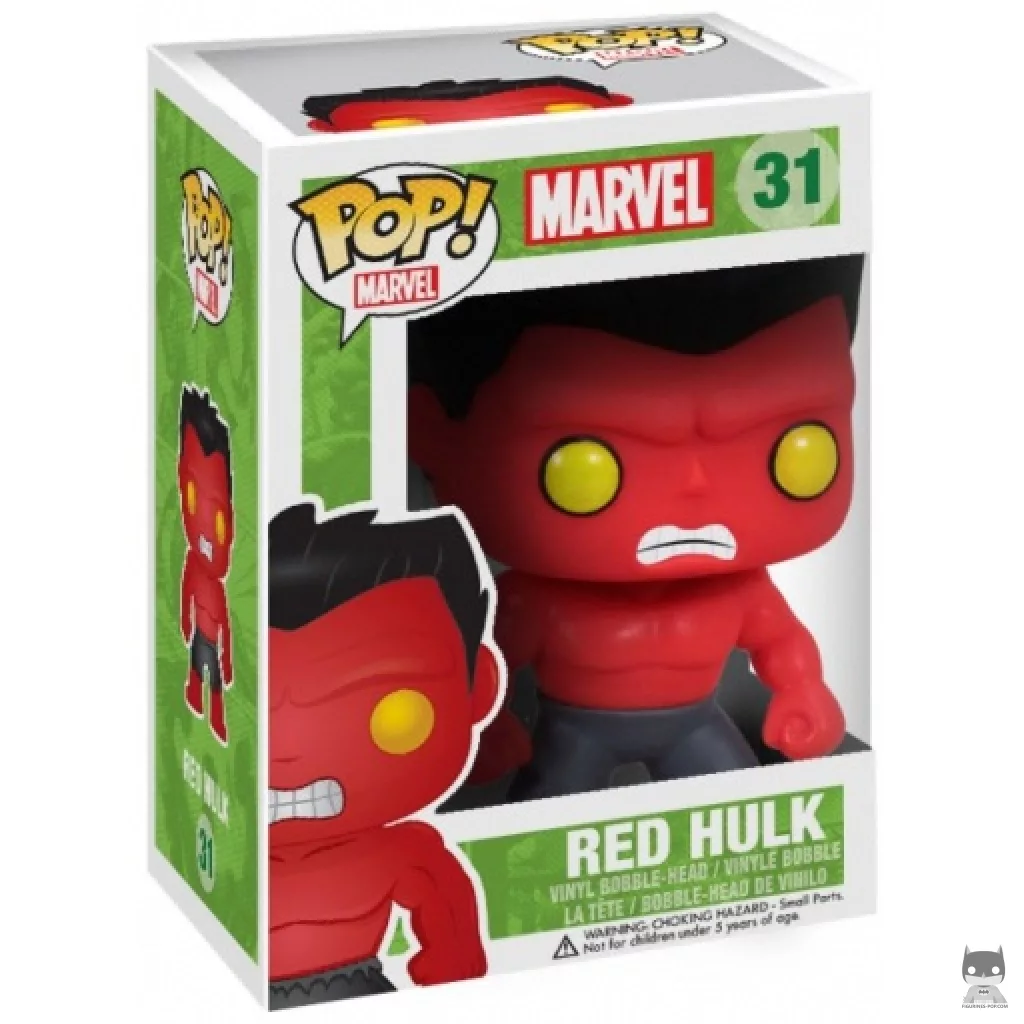Figura Funko Pop! Hulk Rojo en su caja