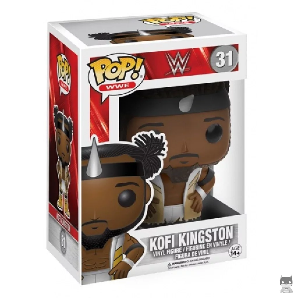 Figura Funko Pop! Kofi Kingston en su caja