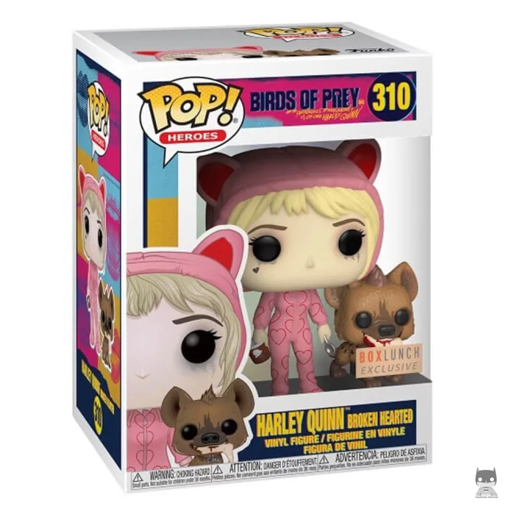 Figura Funko Pop! Harley Quinn con el corazón roto en su caja