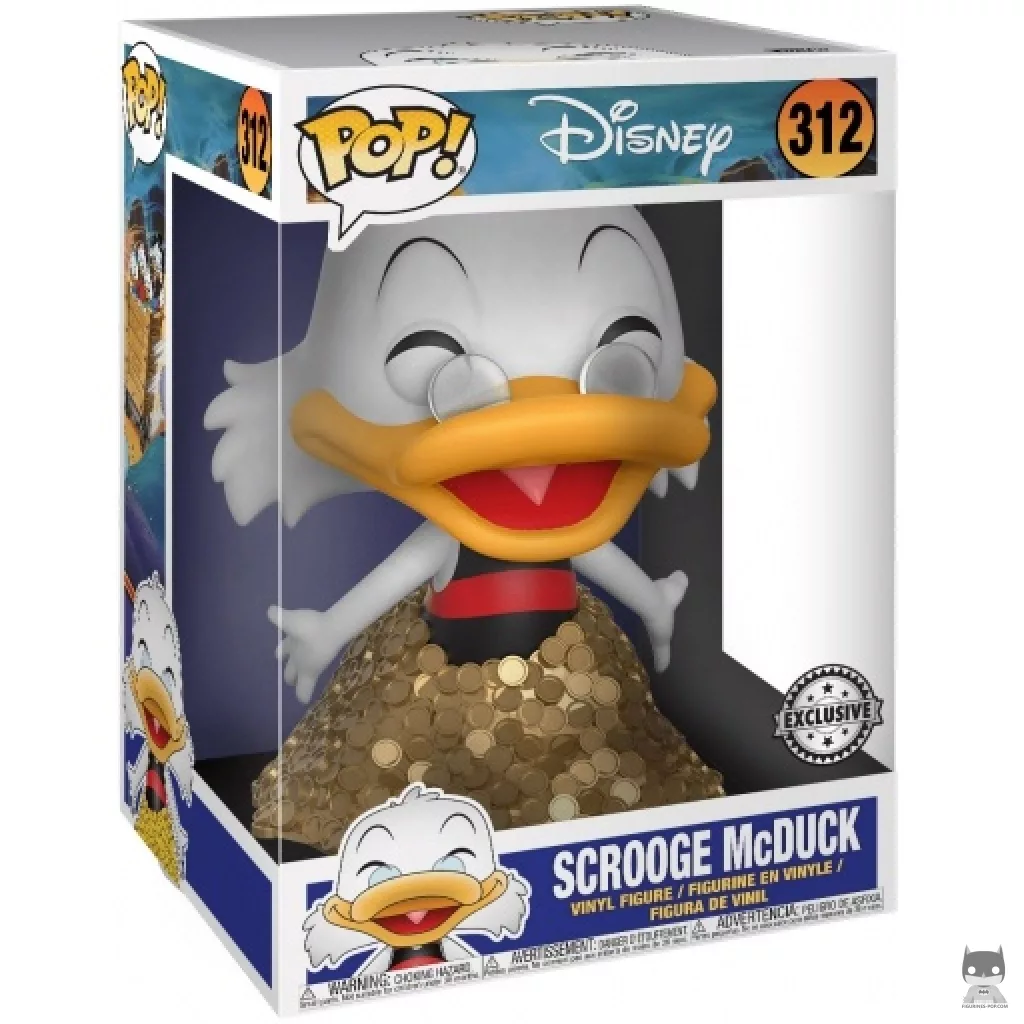 Figura Funko Pop! Tío Gilito con oro (Supersized) en su caja