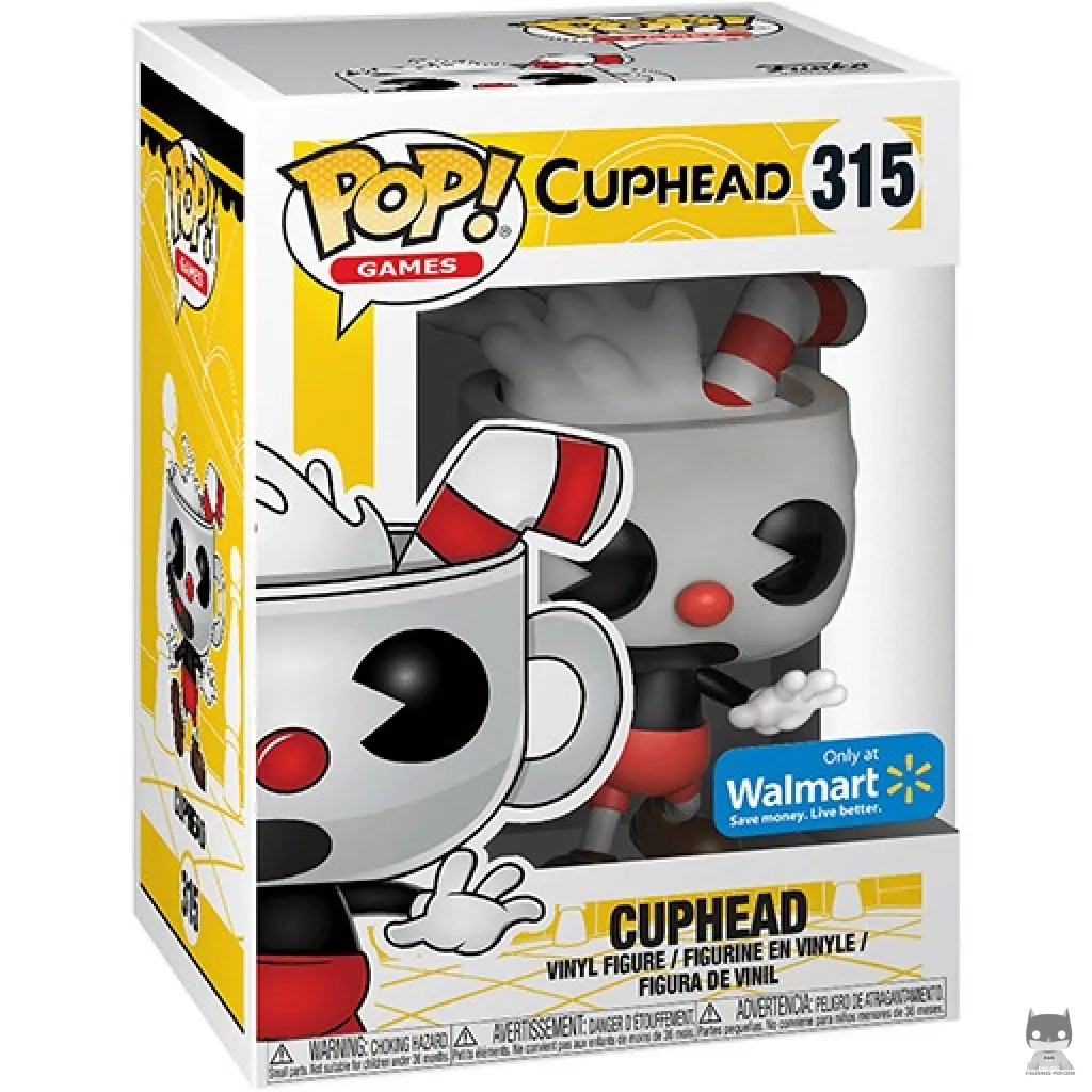 Figura Funko Pop! Cuphead en su caja