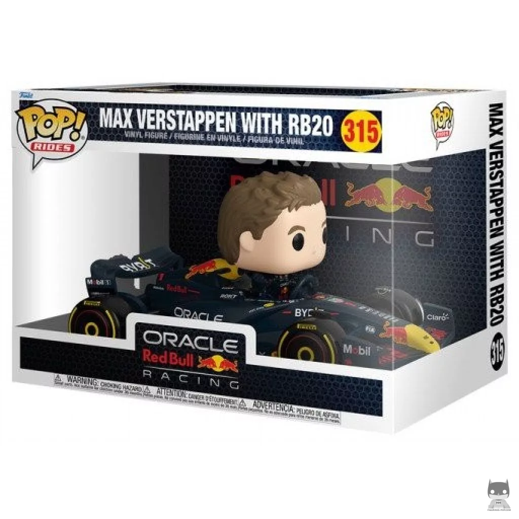 Figura Funko Pop! Max Verstappen con el RB20 en su caja