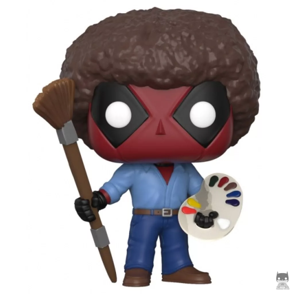 Figura Funko Pop! Deadpool como Bob Ross (Marvel Comics)