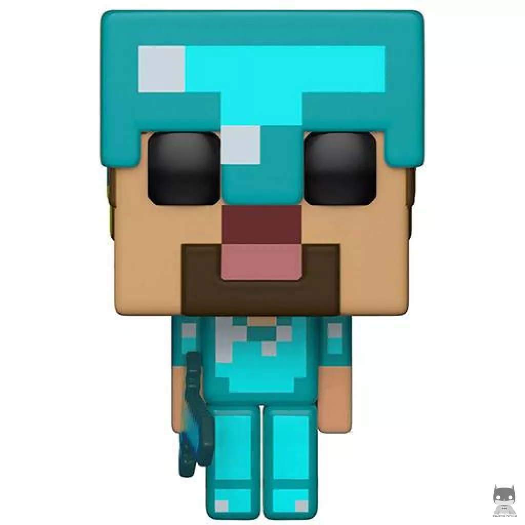Figura Funko Pop! Steve con armadura de diamante (Minecraft)