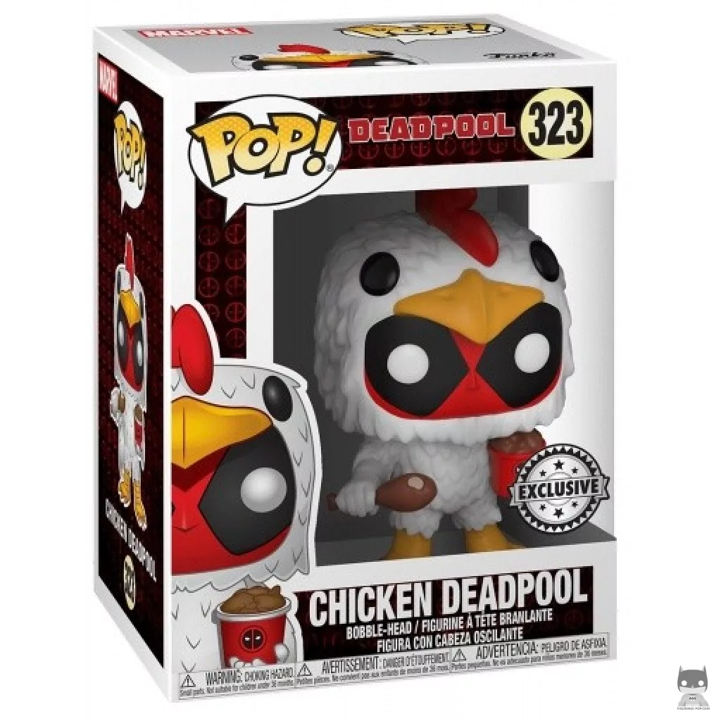 Figura Funko Pop! Deadpool pollo en su caja