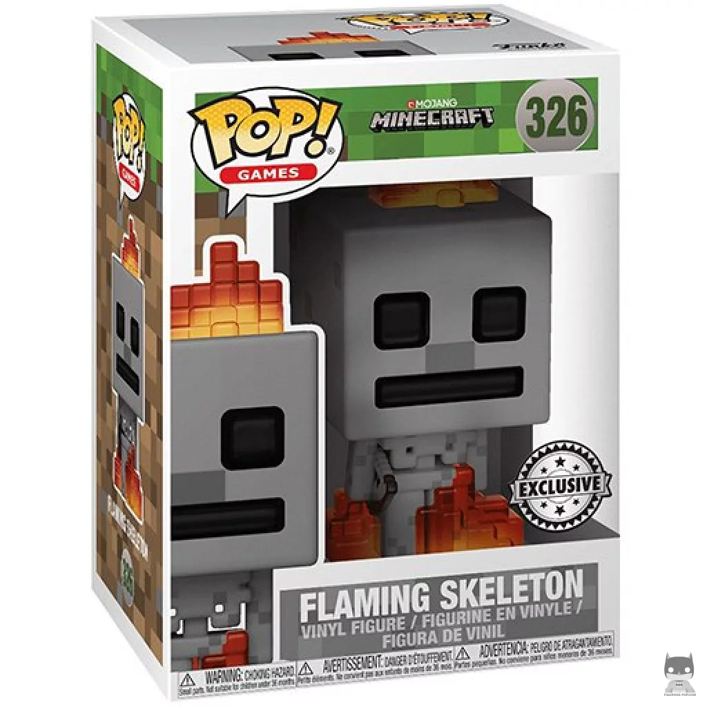 Figura Funko Pop! Esqueleto en llamas en su caja