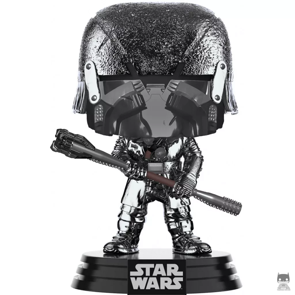 Figura Funko Pop! Caballero de Ren con maza de guerra (Cromado hematita) (Star Wars: Episodio IX, El ascenso de Skywalker)