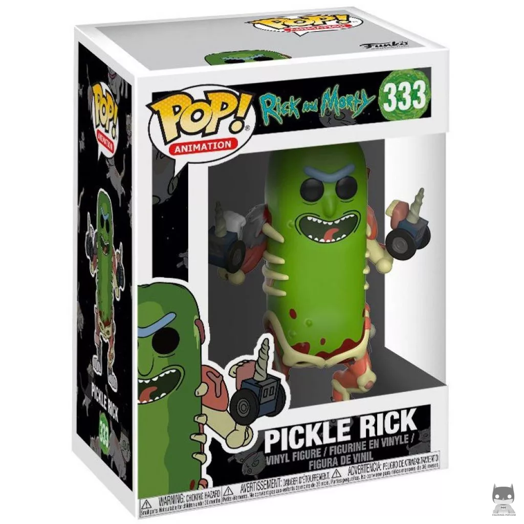Figura Funko Pop! Pepinillo Rick en su caja
