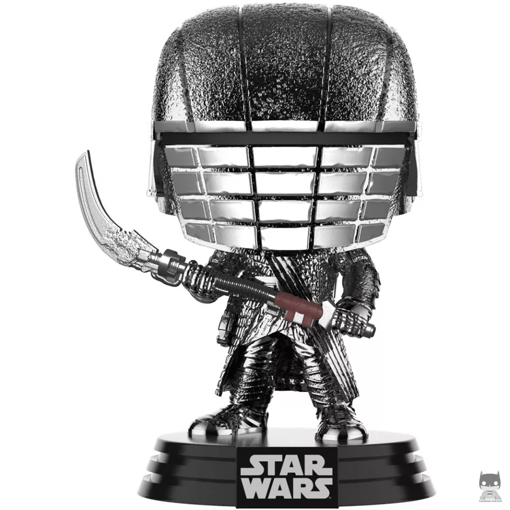 Figura Funko Pop! Caballero de Ren con guadaña (Cromado hematita) (Star Wars: Episodio IX, El ascenso de Skywalker)