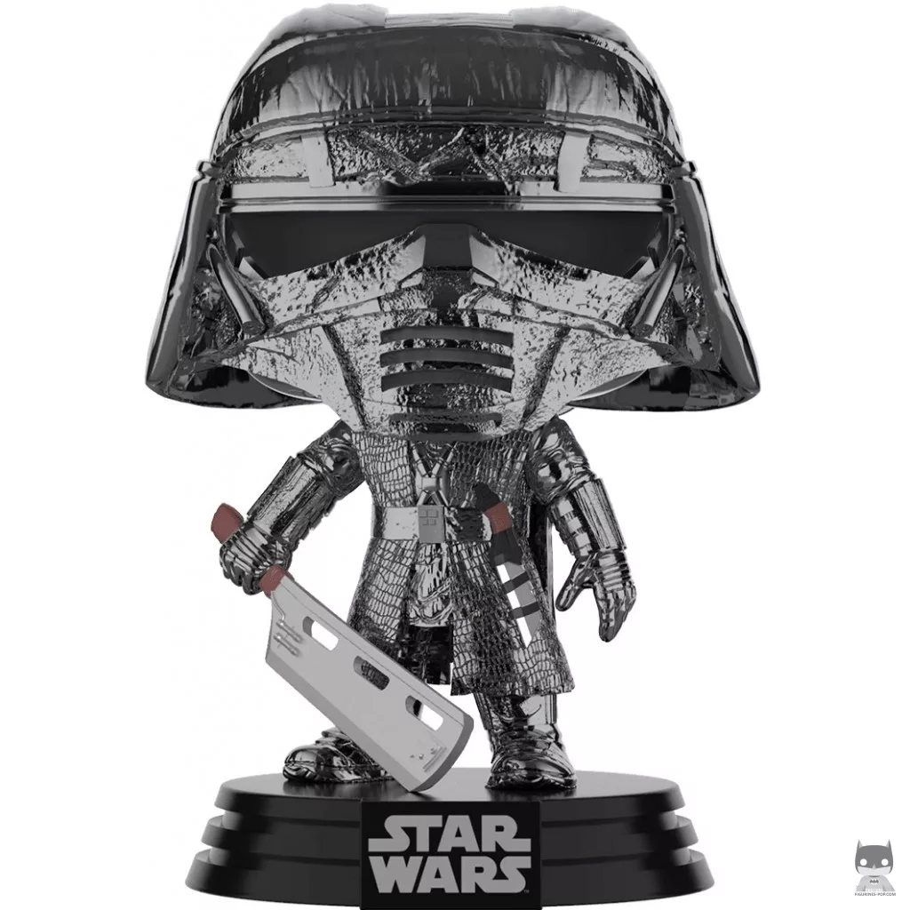 Figura Funko Pop! Caballero de Ren con hoja pesada (Cromado hematita) (Star Wars: Episodio IX, El ascenso de Skywalker)