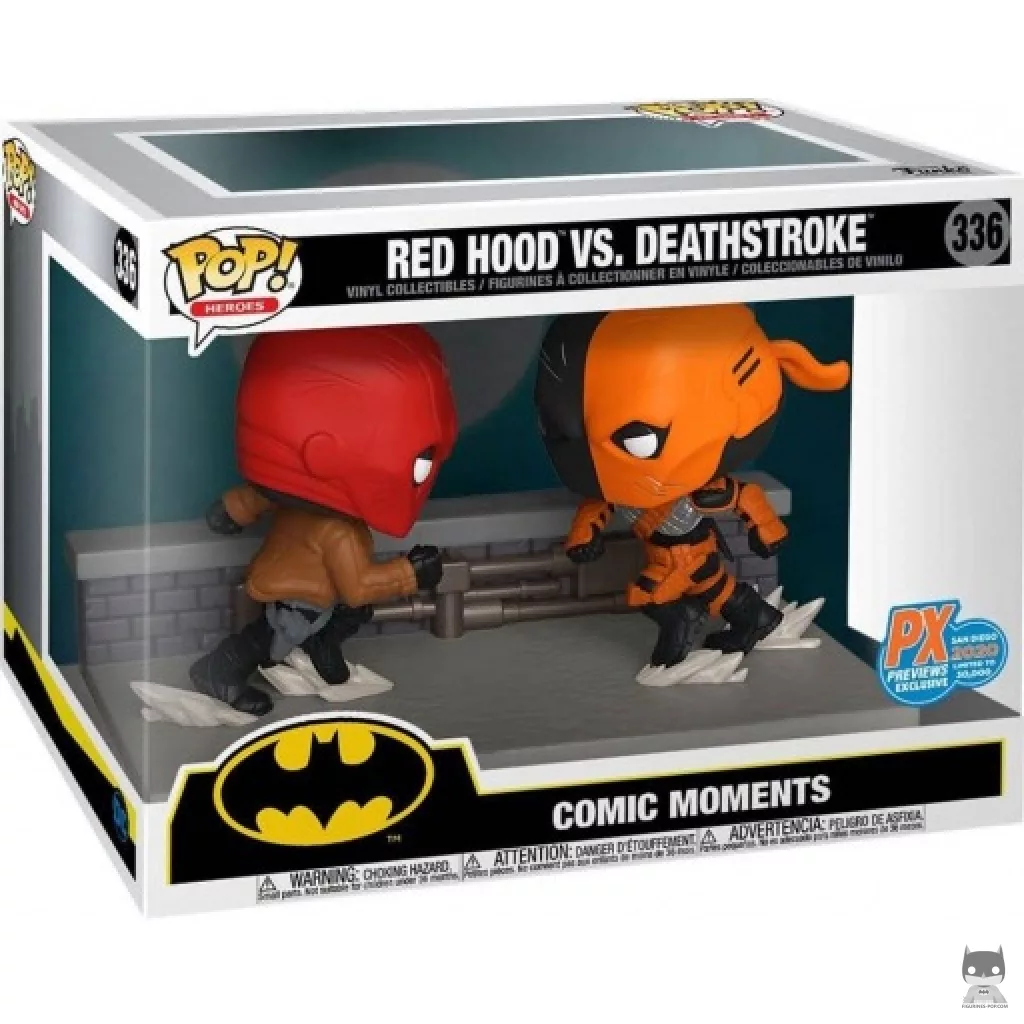 Figura Funko Pop! Red Hood vs Deathstroke en su caja