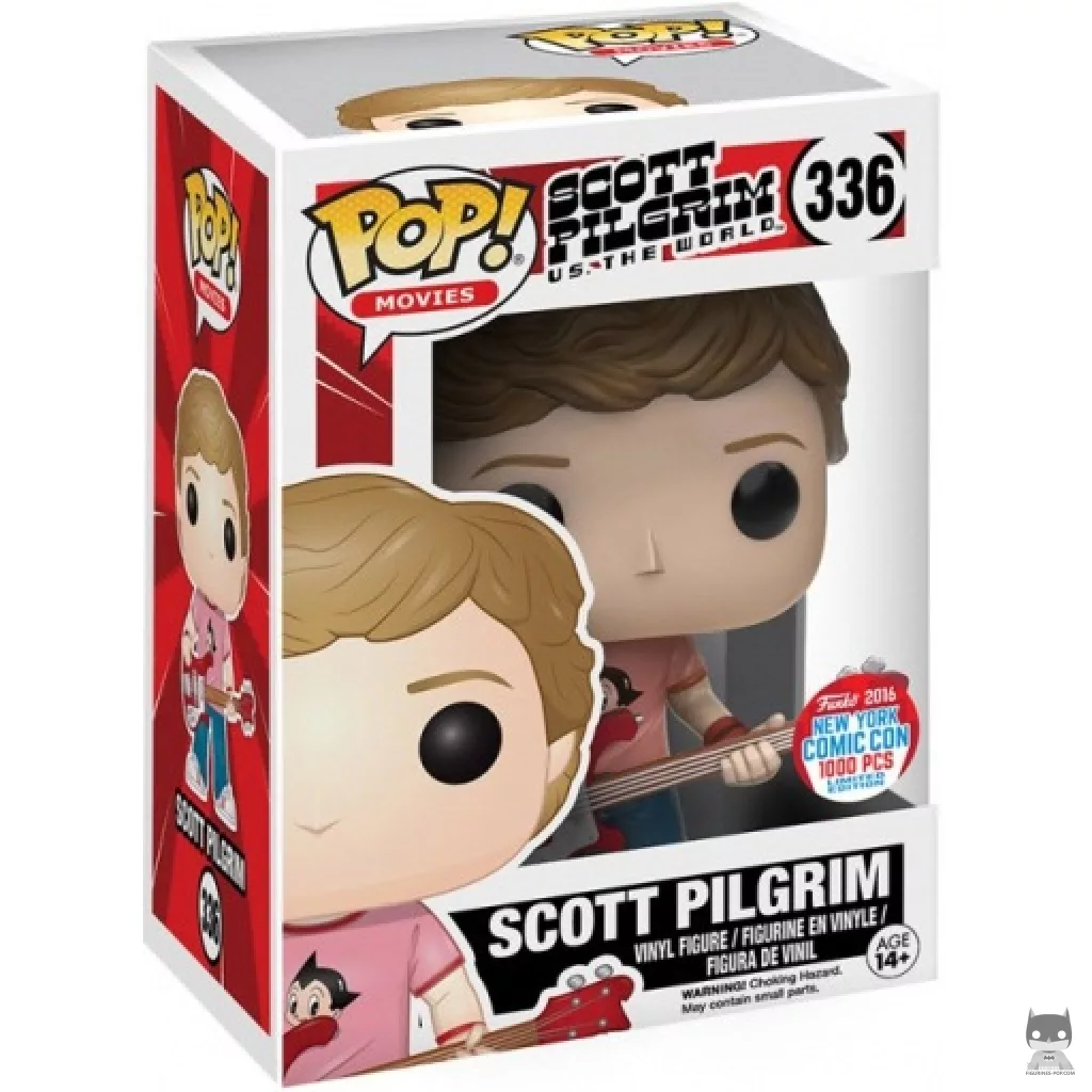 Figura Funko Pop! Scott Pilgrim con camiseta de Astro Boy en su caja
