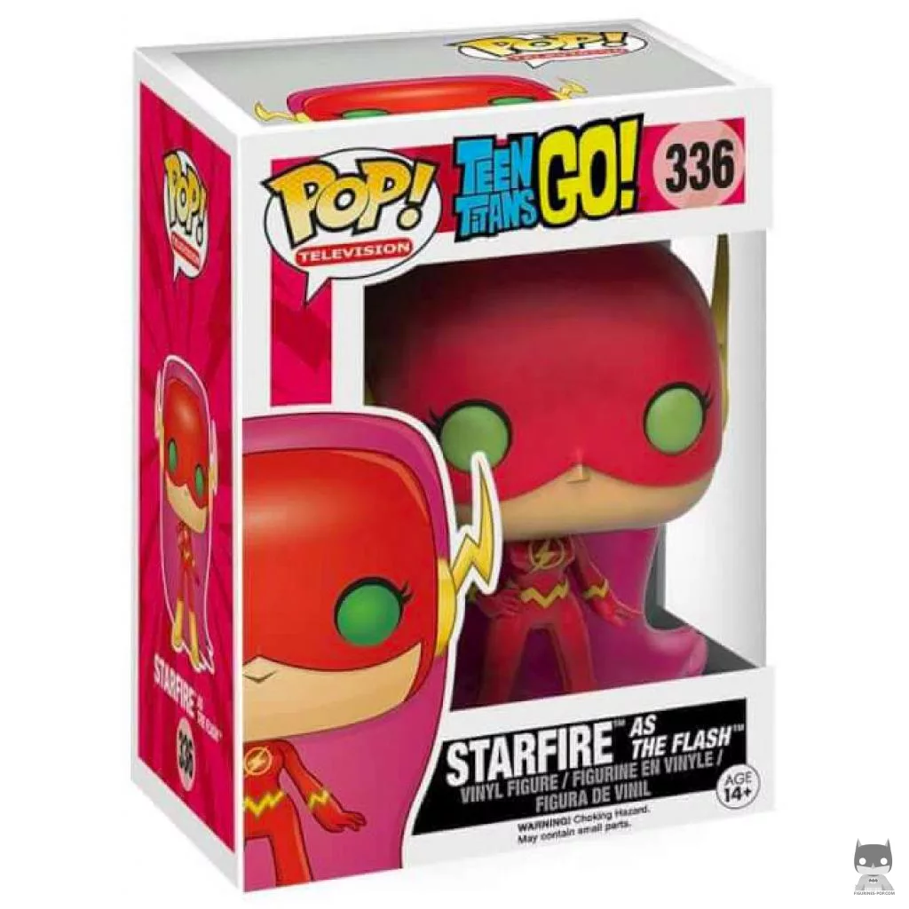 Figura Funko Pop! Starfire como Flash en su caja