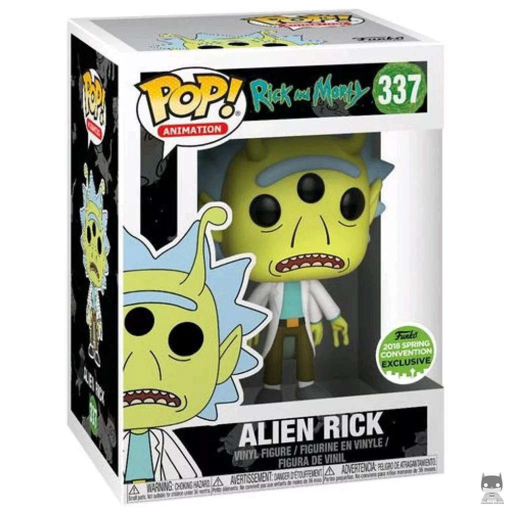 Figura Funko Pop! Rick alienígena en su caja