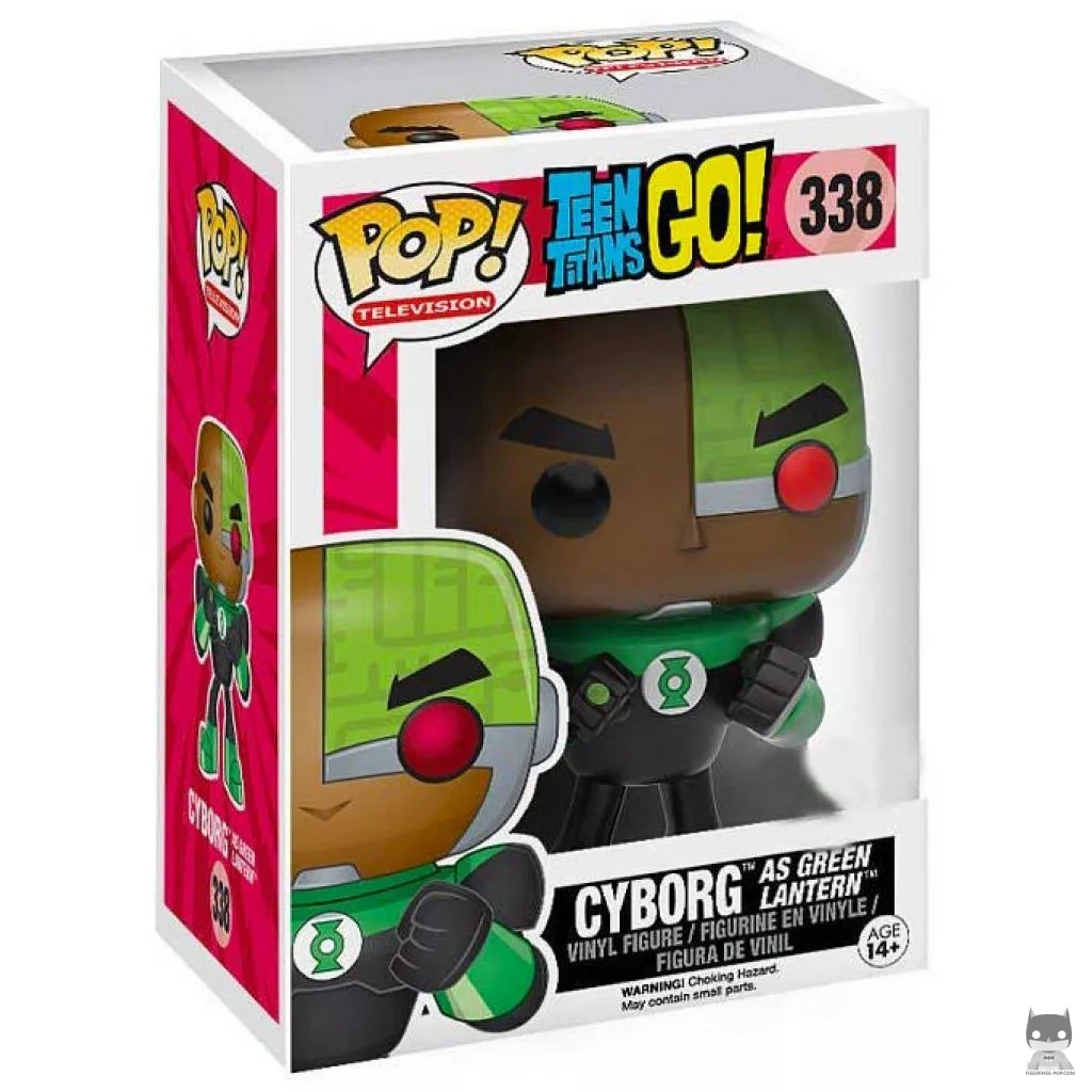 Figura Funko Pop! Cyborg como Linterna Verde en su caja