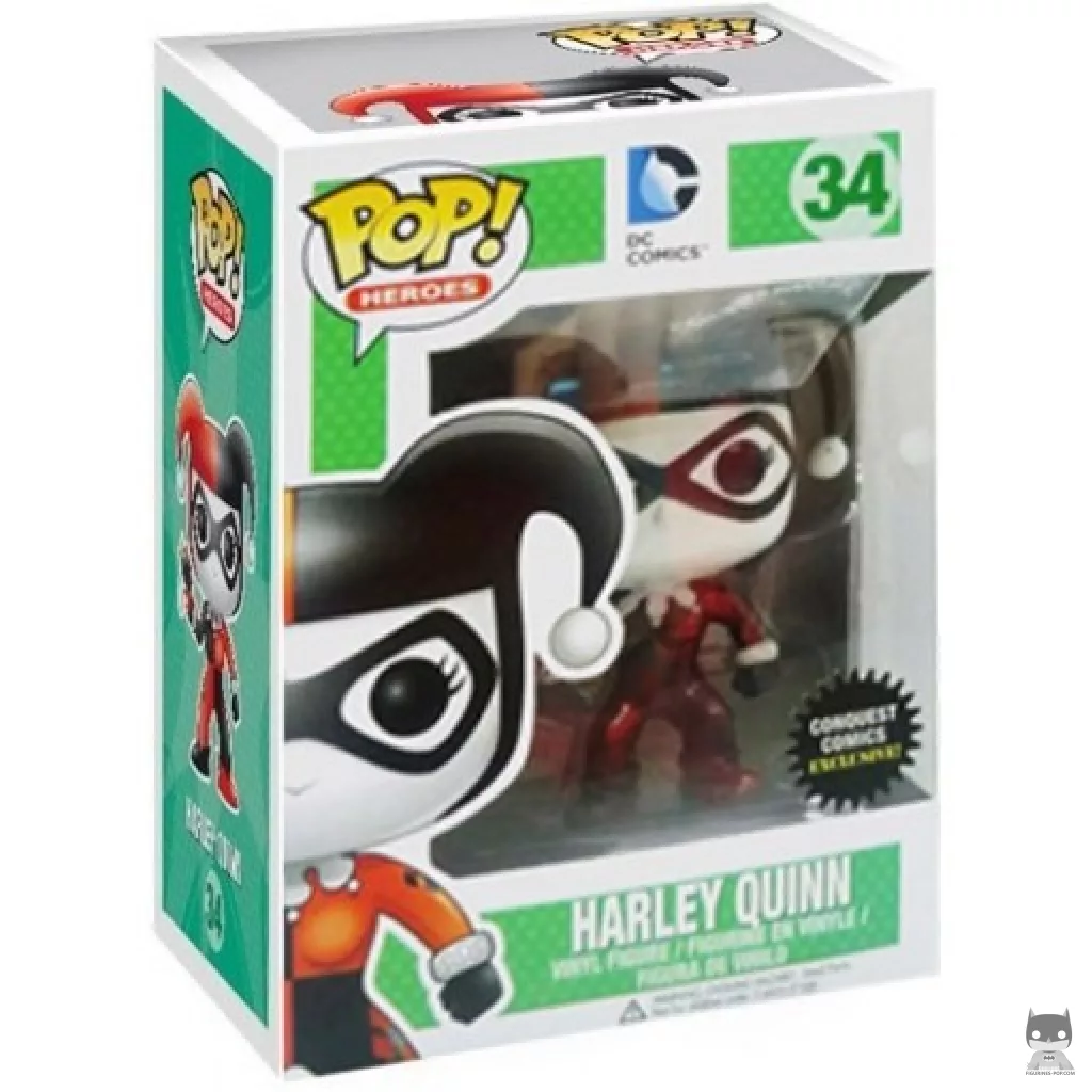 Figura Funko Pop! Harley Quinn (Metalizado) en su caja