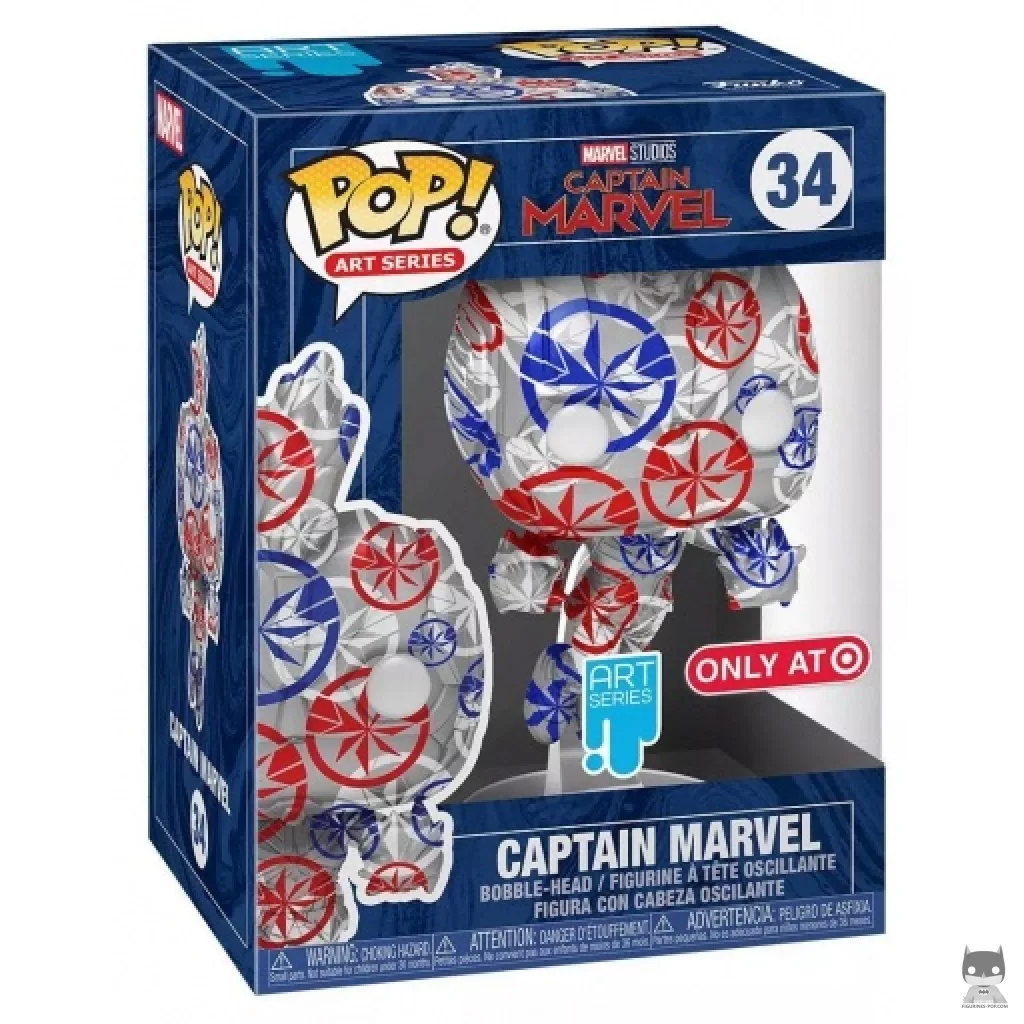 Figura Funko Pop! Capitana Marvel en su caja
