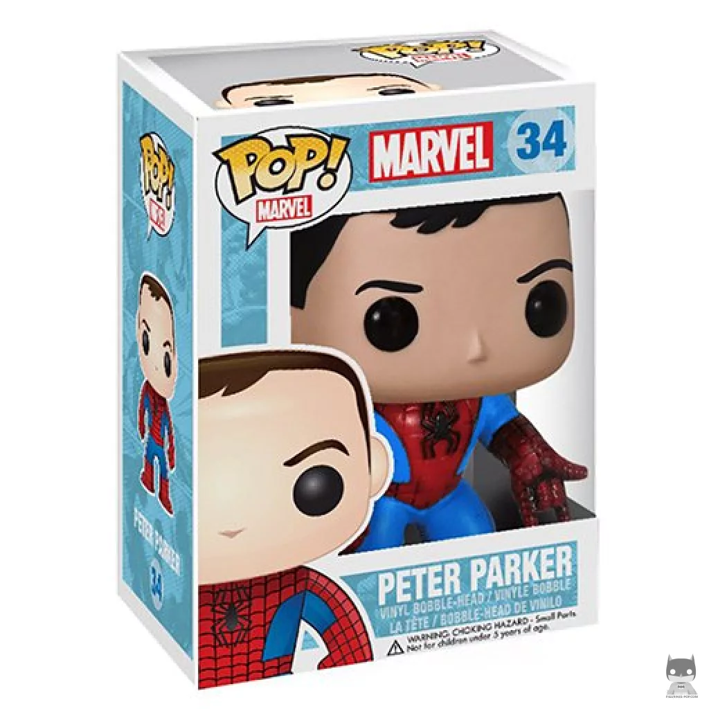 Figura Funko Pop! Peter Parker en su caja