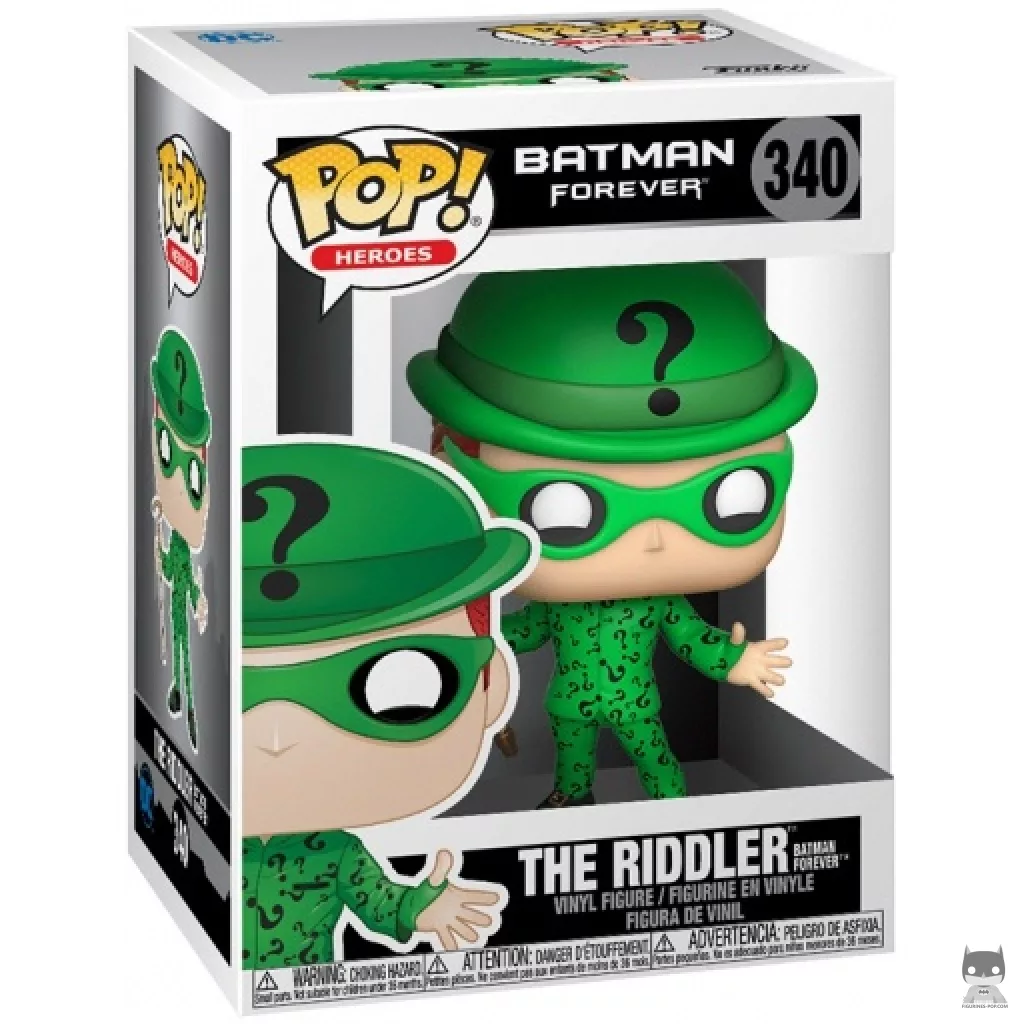 Figura Funko Pop! Enigma (Batman Forever) en su caja