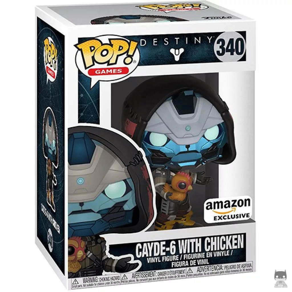 Figura Funko Pop! Cayde-6 con Chicken en su caja