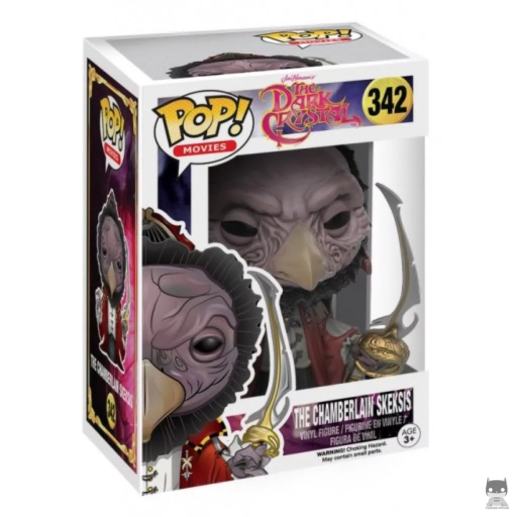 Figura Funko Pop! El Chambelán Skeksis en su caja