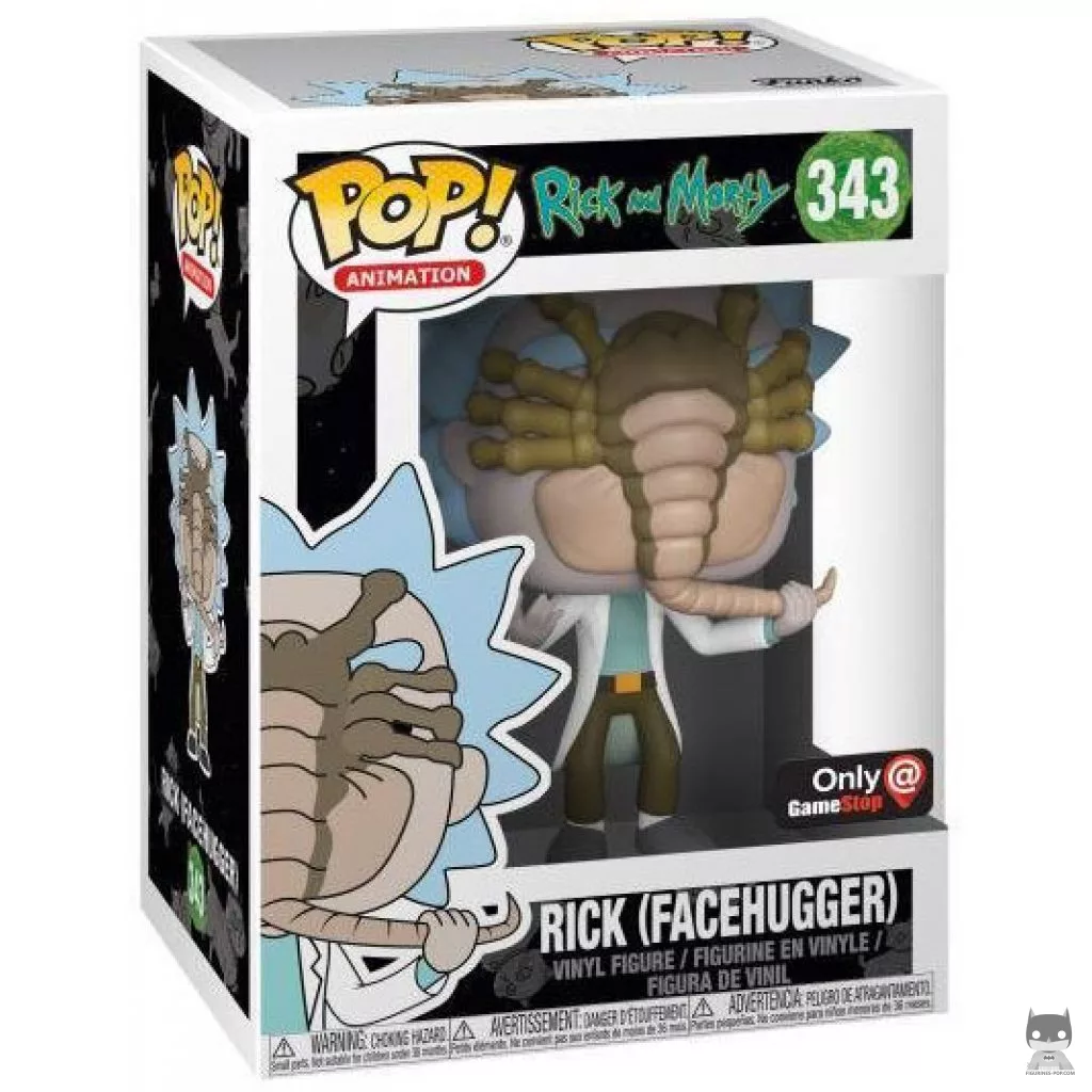 Figura Funko Pop! Rick con Facehugger en su caja