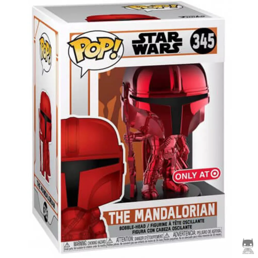 Figura Funko Pop! El Mandaloriano (Metalizado) en su caja