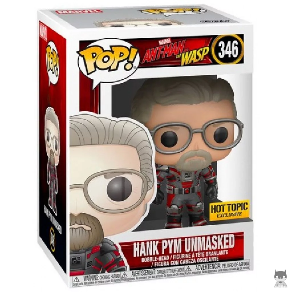 Figura Funko Pop! Hank Pym (Sin máscara) en su caja