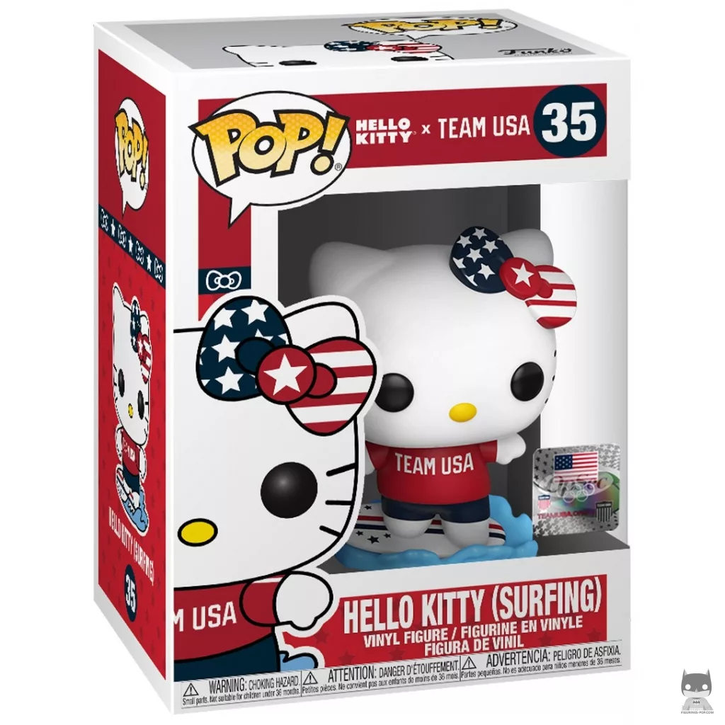 Figura Funko Pop! Hello Kitty (Surf) en su caja