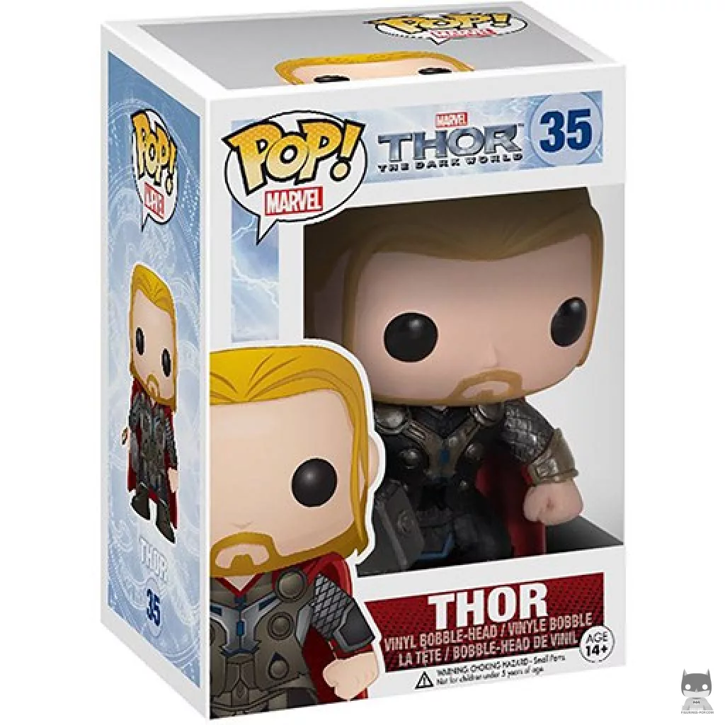 Figura Funko Pop! Thor (El mundo oscuro) (Blanco y negro) en su caja