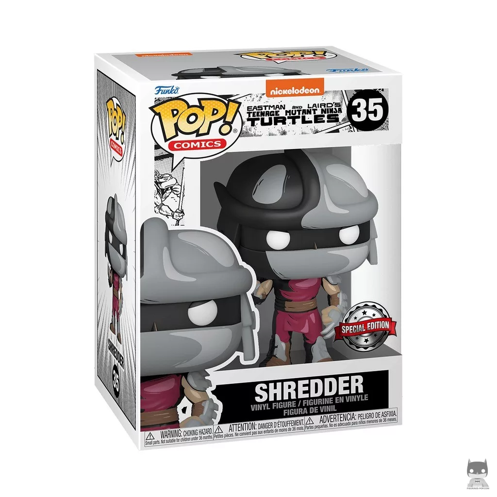 Figura Funko Pop! Shredder (Negro & Chase blanco) en su caja