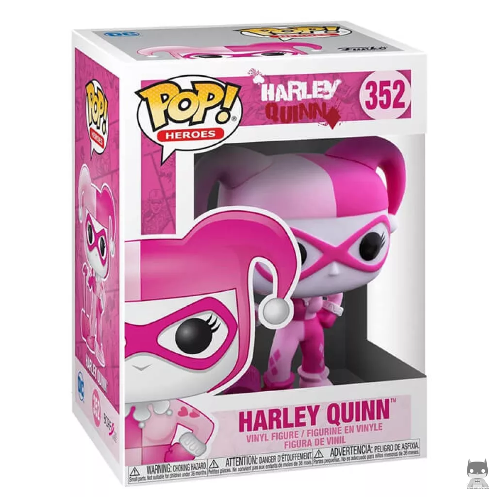 Figura Funko Pop! Harley Quinn (Octubre rosa) en su caja
