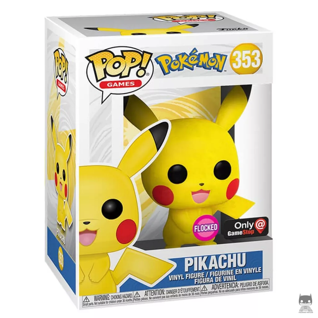 Figura Funko Pop! Pikachu (Flocado) en su caja