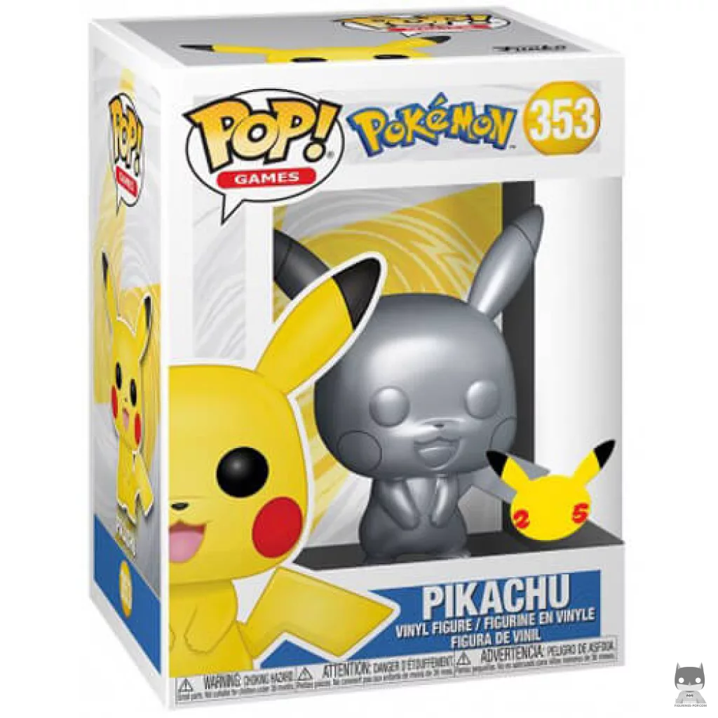 Figura Funko Pop! Pikachu (Plateado) en su caja