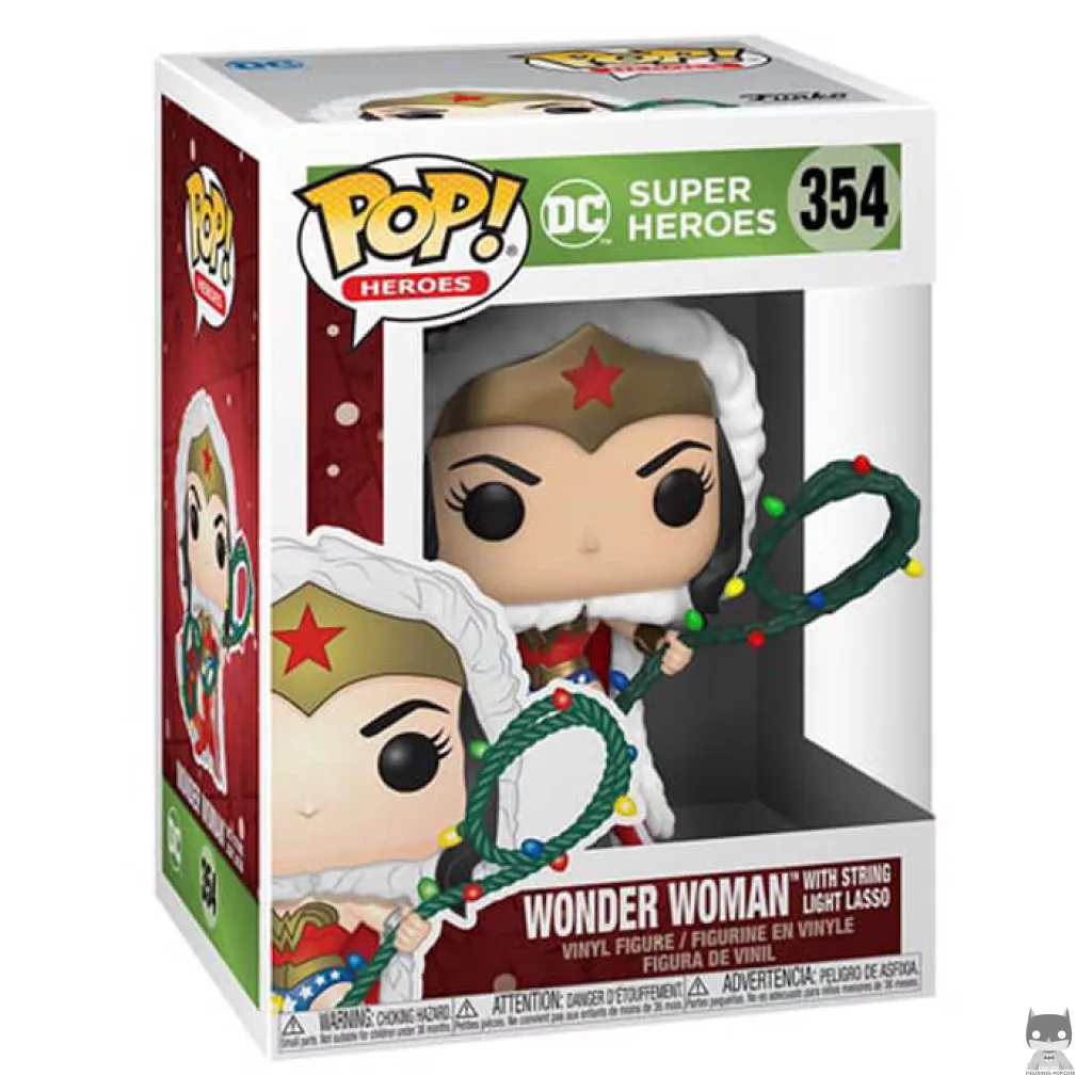 Figura Funko Pop! Wonder Woman con lazo de luces en su caja
