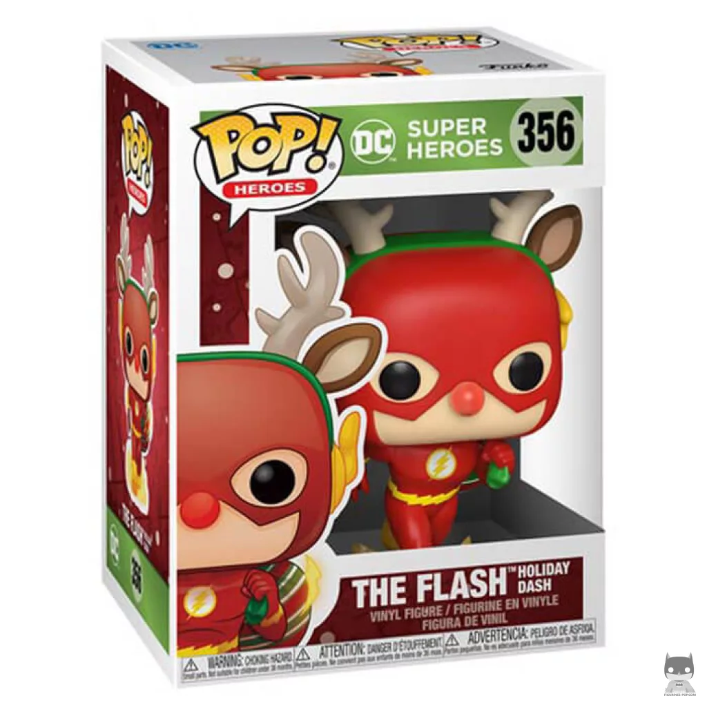 Figura Funko Pop! Flash carrera navideña en su caja