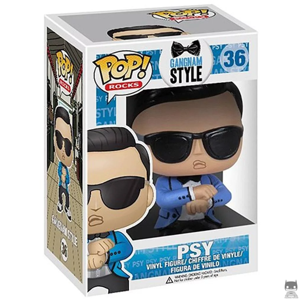 Figura Funko Pop! Psy en su caja