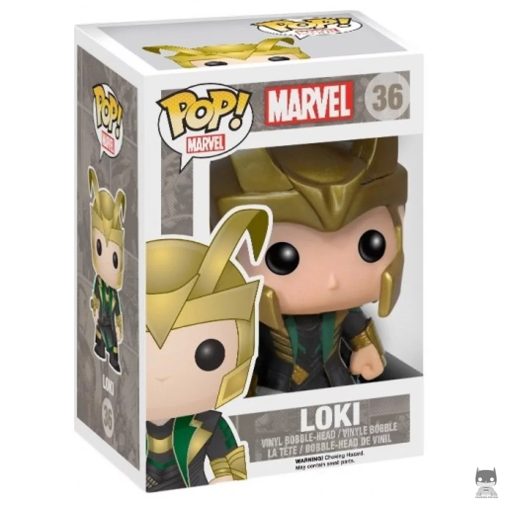 Figura Funko Pop! Loki (Thor: El mundo oscuro) en su caja