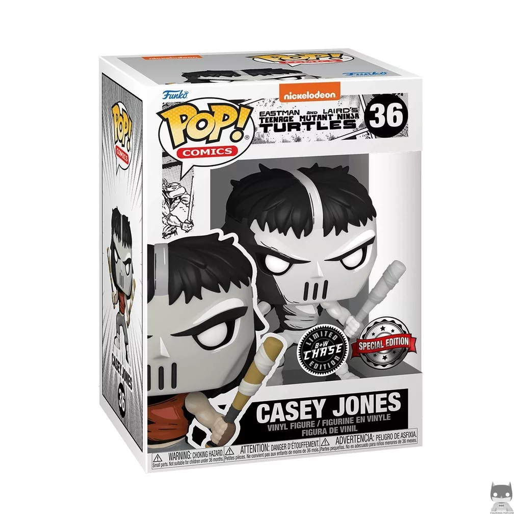 Figura Funko Pop! Casey Jones (Negro & Chase blanco) en su caja