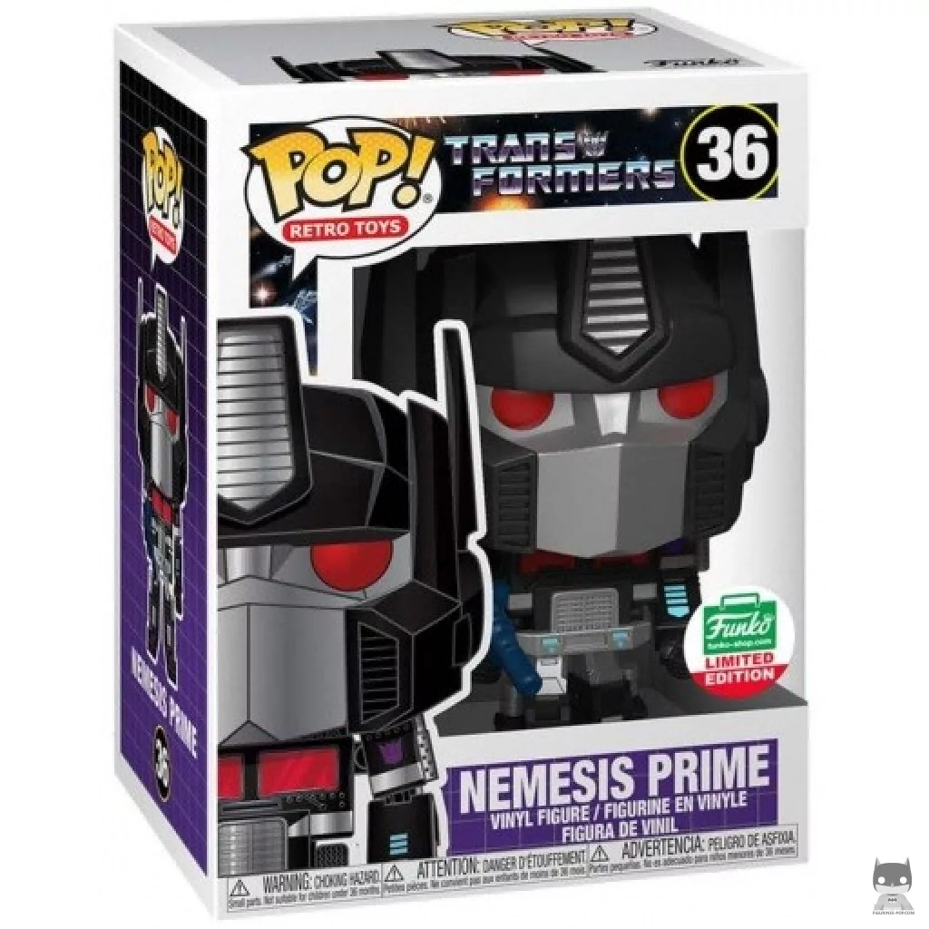 Figura Funko Pop! Nemesis Prime en su caja