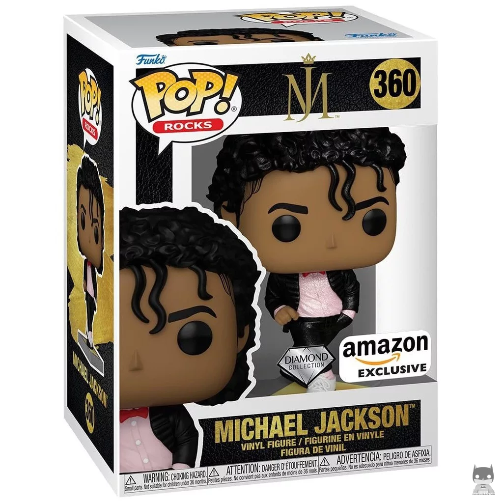 Figura Funko Pop! Michael Jackson (Billie Jean) (Purpurina de diamante) en su caja