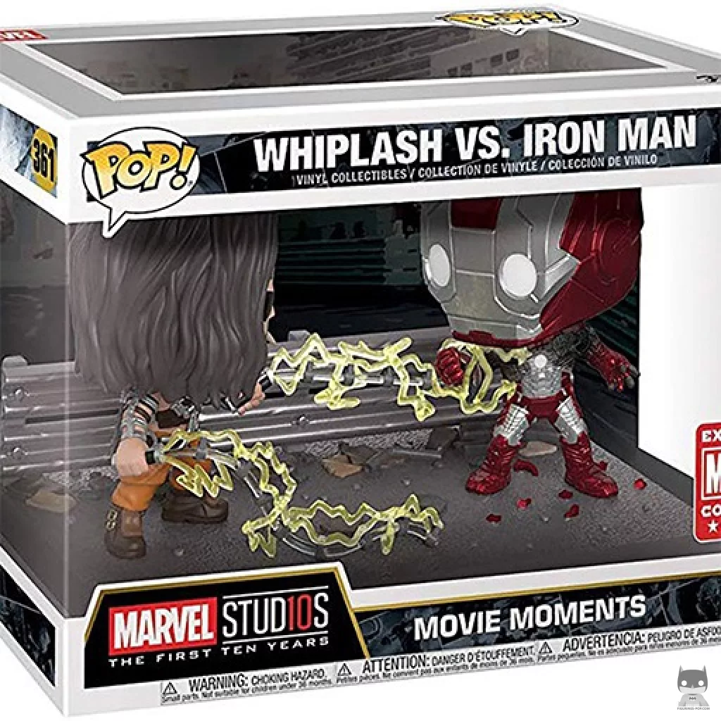 Figura Funko Pop! Whiplash vs Iron Man en su caja