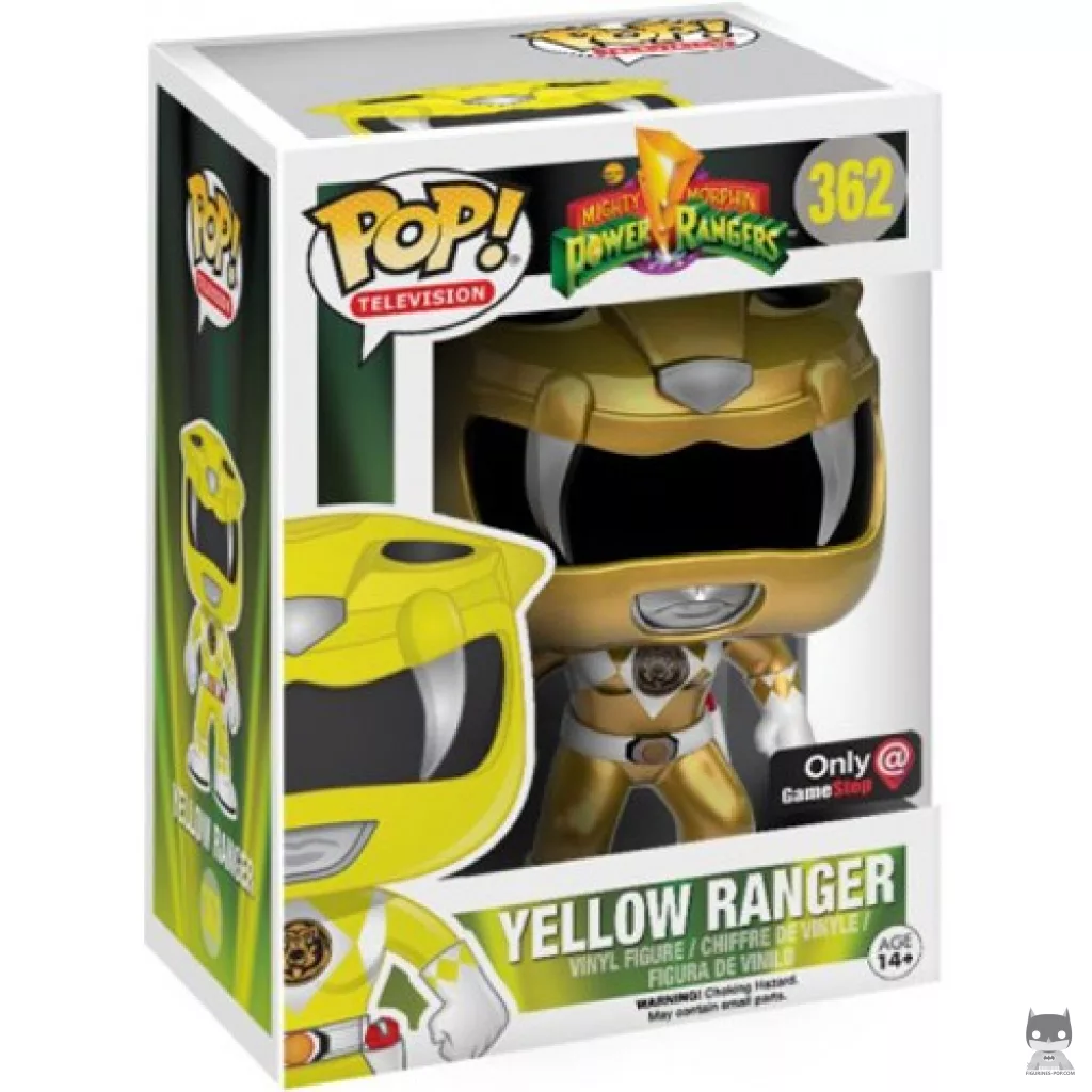 Figura Funko Pop! Ranger Amarillo (Metalizado) en su caja