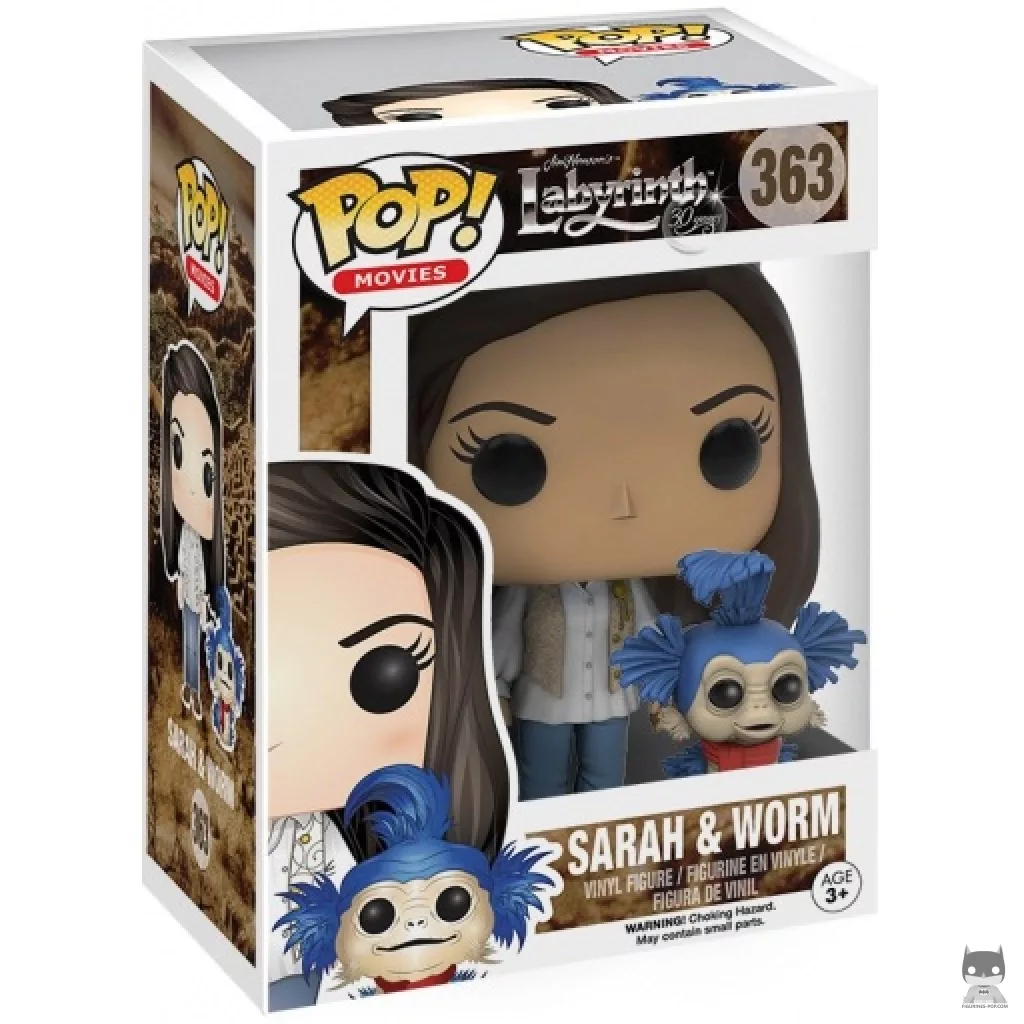 Figura Funko Pop! Sarah con el gusano en su caja
