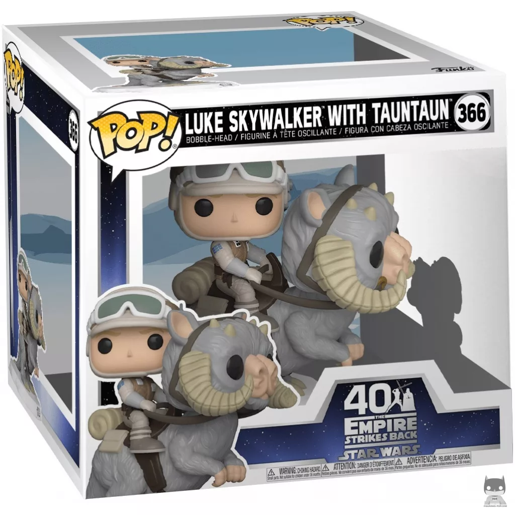 Figura Funko Pop! Luke Skywalker con tauntaun en su caja