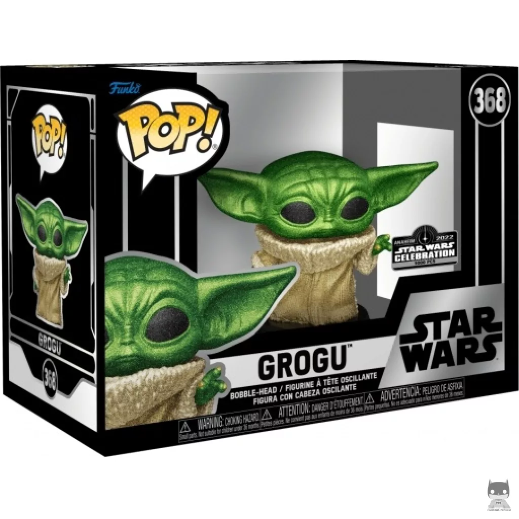 Figura Funko Pop! Grogu (Purpurina de diamante) en su caja