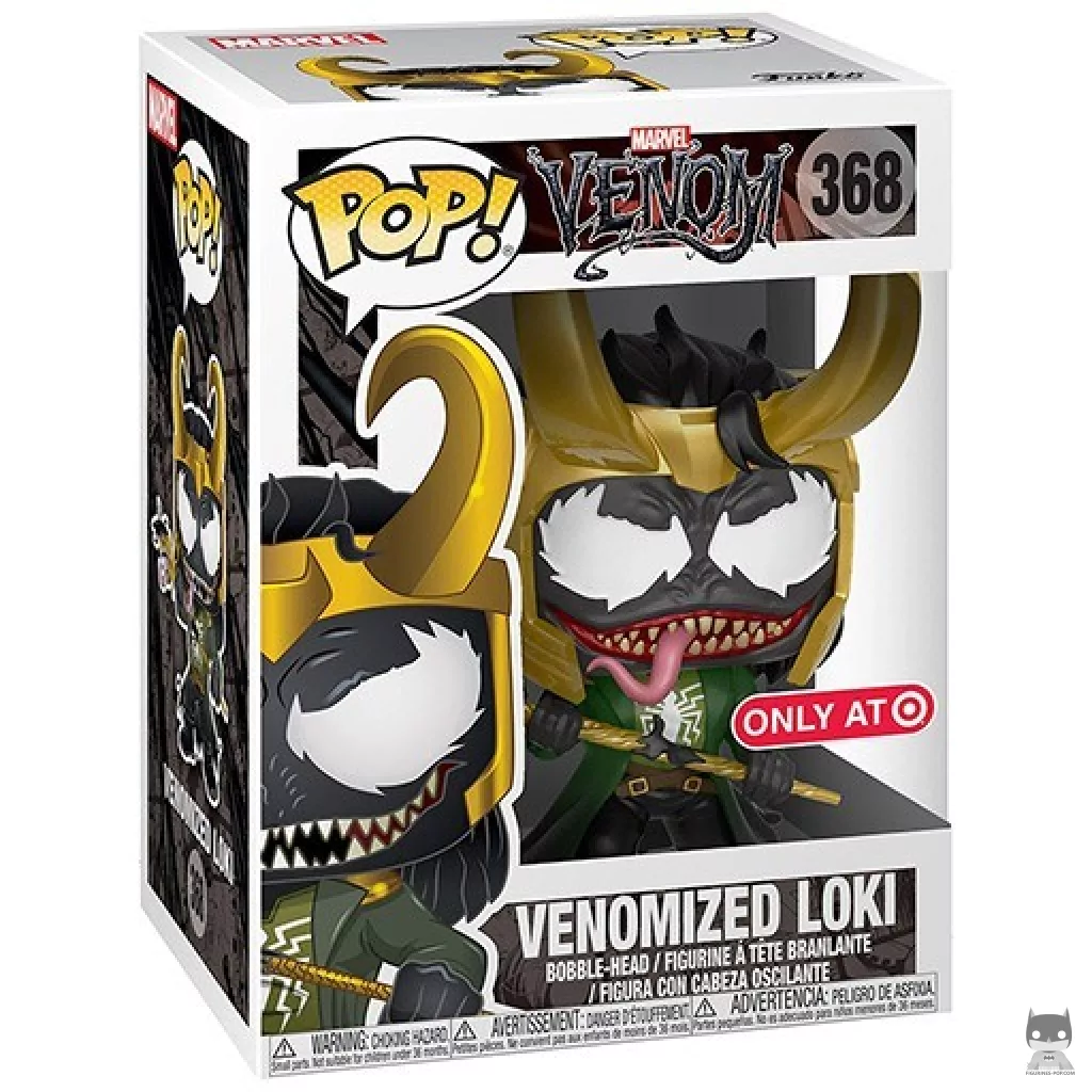 Figura Funko Pop! Loki venomizado en su caja